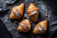 Fresh tasty croissants table food viennoiserie. AI generated Image by rawpixel.