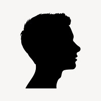 Human head silhouette adult human.