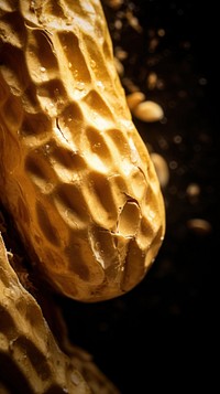 Peanut food macro photography monochrome. AI generated Image by rawpixel.