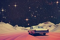 Car ride on galaxy vehicle nature night. AI generated Image by rawpixel.