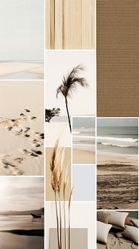 Beach outdoors collage nature. AI generated Image by rawpixel.