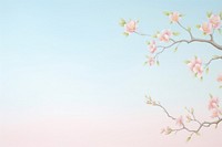 Painting of cherry blossom border backgrounds outdoors nature. 