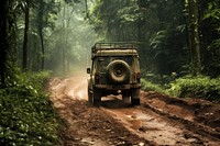 Old off road vehicle outdoors nature travel. AI generated Image by rawpixel.