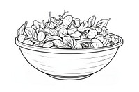 Salad sketch drawing doodle. AI generated Image by rawpixel.