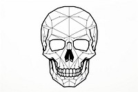 Skull sketch drawing line. AI generated Image by rawpixel.