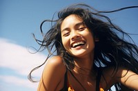 Smiling thai young woman laughing smiling sunny. AI generated Image by rawpixel.