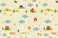 Farm pattern backgrounds wallpaper. AI generated Image by rawpixel.