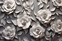 Flowers art pattern relief. AI generated Image by rawpixel.