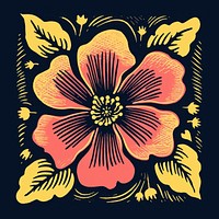 Flower hibiscus pattern yellow. AI generated Image by rawpixel.