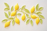 Lemon pattern fruit plant. 