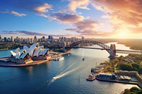 Sydney city architecture cityscape outdoors. AI generated Image by rawpixel.