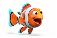 A clown fish animal white background pomacentridae. AI generated Image by rawpixel.
