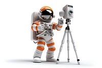 Astronaut tripod cartoon camera. AI generated Image by rawpixel.
