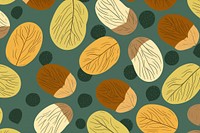 Oak acorn backgrounds pattern plant. AI generated Image by rawpixel.