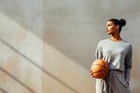 Gym basketball sports contemplation. AI generated Image by rawpixel.