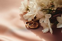 Couple flower ring jewelry. 