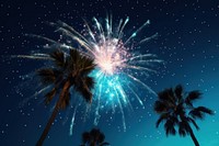 Tree fireworks night sky. AI generated Image by rawpixel.