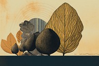 Oak acorn painting drawing plant. AI generated Image by rawpixel.
