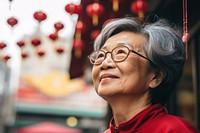Chinese grandmother celebration portrait glasses. AI generated Image by rawpixel.