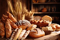 Bakery bread baguette food. AI generated Image by rawpixel.