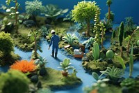 Organic garden aquarium outdoors nature. AI generated Image by rawpixel.
