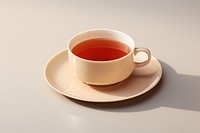 A clear cup of hot tea with cup plate saucer drink mug. AI generated Image by rawpixel.
