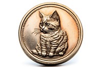 A coin of cat animal mammal locket. AI generated Image by rawpixel.