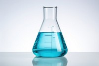 Laboratory beaker in water blue laboratory bottle biotechnology. AI generated Image by rawpixel.