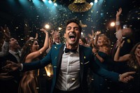 Latino gorgeous celebrating adult party night. AI generated Image by rawpixel.
