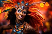 Brazilian People carnival adult celebration. 