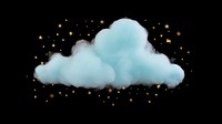 Small pastel blue cloud fog nature star sky. AI generated Image by rawpixel.