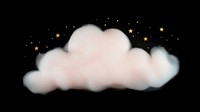 Small pastel pink cloud fog astronomy outdoors star. AI generated Image by rawpixel.
