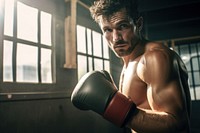 Working punch adult gym man. AI generated Image by rawpixel.