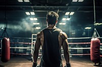 Muay Thai class adult gym man. AI generated Image by rawpixel.
