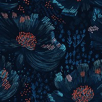 Blue flower pattern backgrounds art accessories
