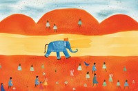 Elephant in India outdoors mammal animal. AI generated Image by rawpixel.