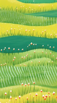 Grass with flower pattern agriculture grassland landscape. AI generated Image by rawpixel.