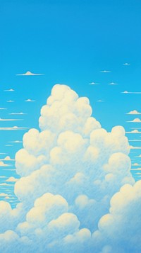 Cloud in the blue sky outdoors nature tranquility. AI generated Image by rawpixel.