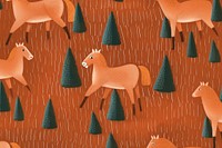 Brown horse pattern animal mammal representation. AI generated Image by rawpixel.