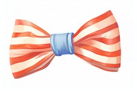 A red-white stripe bow tie white background accessories accessory. AI generated Image by rawpixel.
