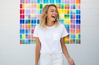 A woman talking to someone laughing smile adult. AI generated Image by rawpixel.