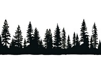 Pine silhouette forest plant. AI generated Image by rawpixel.