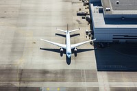 Airport terminal aircraft airplane vehicle. AI generated Image by rawpixel.