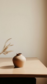 Pottery table furniture pottery. AI generated Image by rawpixel.