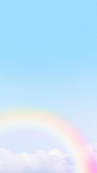 Rainbow outdoors nature sky. AI generated Image by rawpixel.