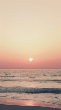 Sunset on the beach outdoors horizon nature. 