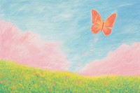 Butterfly painting outdoors nature. AI generated Image by rawpixel.