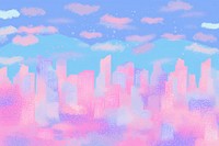 Skyline backgrounds outdoors purple. AI generated Image by rawpixel.