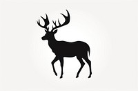 Deer silhouette wildlife animal. AI generated Image by rawpixel.