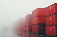 Containers on a cargo ship architecture delivering unloading. AI generated Image by rawpixel.
